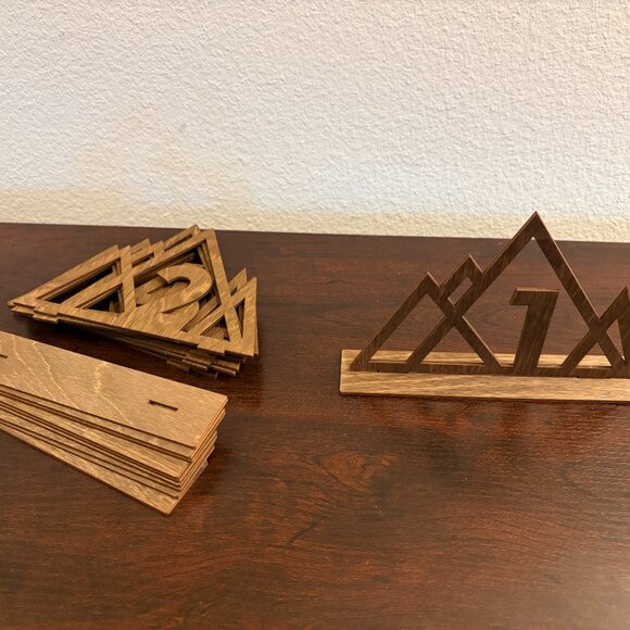 Mountain Wedding Table Numbers - Picture 2 of 3
